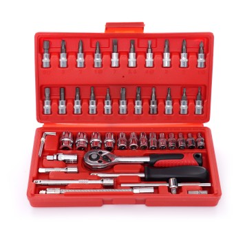 Zestaw narzędzi 46el. klucze nasadowe KD10525