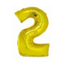 Number Gold Gold Number 2 Foil Balloon 76 cm