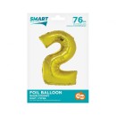 Number Gold Gold Number 2 Foil Balloon 76 cm