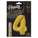 Number Gold Mat Gold Number 4 Foil Balloon 92 cm