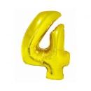 Number Gold Golden number 4 foil balloon 76 cm