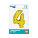Number Gold Golden number 4 foil balloon 76 cm