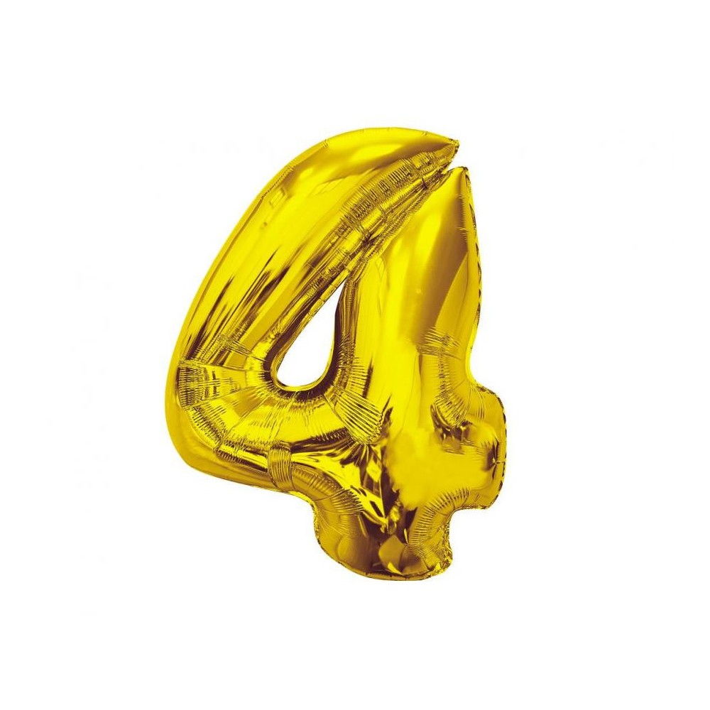 Number Gold Gold number 4 foil balloon 92 cm