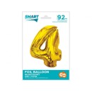 Number Gold Gold number 4 foil balloon 92 cm