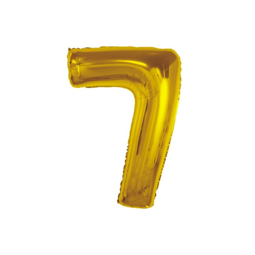 Number Gold Gold Number 7 Foil Balloon 92 cm
