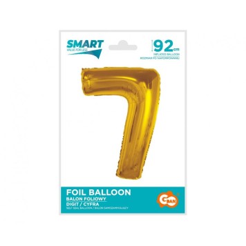 Number Gold Gold Number 7 Foil Balloon 92 cm