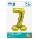 Number Gold Gold Number 7 Foil Balloon with Stand 72 cm