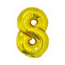 Number Gold Gold Number 8 Foil Balloon 76 cm