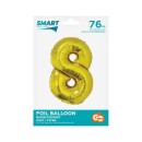 Number Gold Gold Number 8 Foil Balloon 76 cm