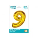 Number Gold Gold Number 9 Foil Balloon 92 cm