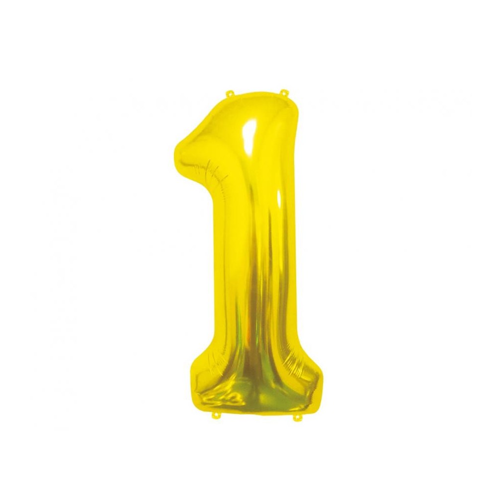 Number Gold, Number 1 Foil Balloon 85 cm