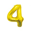 Number Gold, Number 4 Foil Balloon 85 cm