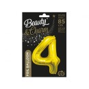 Number Gold, Number 4 Foil Balloon 85 cm