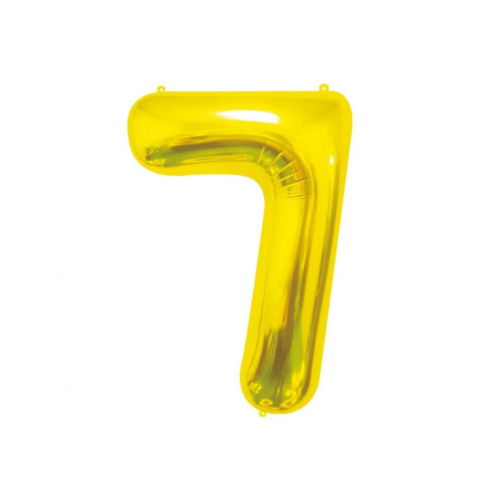 Number Gold, 7-shaped foil balloon 85 cm
