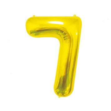 Number Gold, 7-shaped foil balloon 85 cm