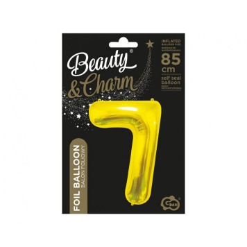 Number Gold, 7-shaped foil balloon 85 cm