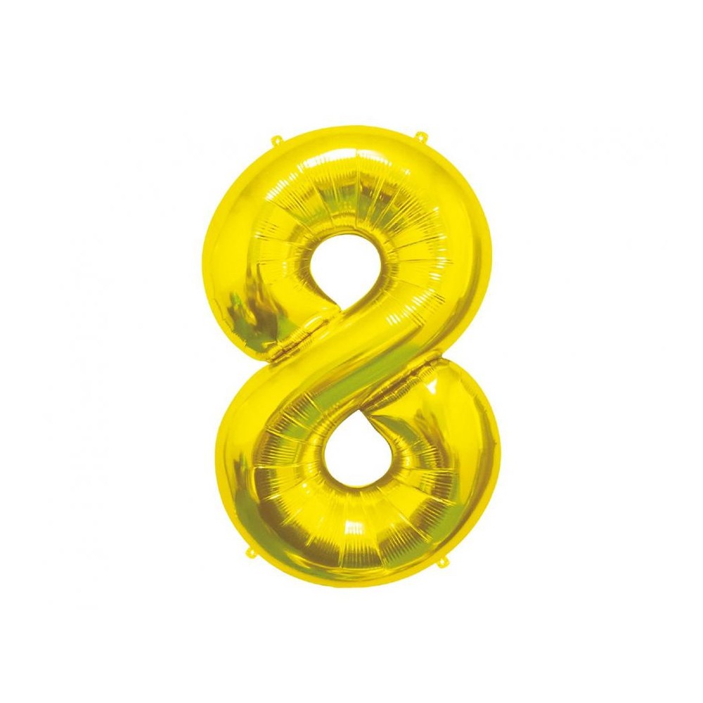 Number Gold, Gold number 8 foil balloon 85 cm