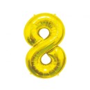 Number Gold, Gold number 8 foil balloon 85 cm