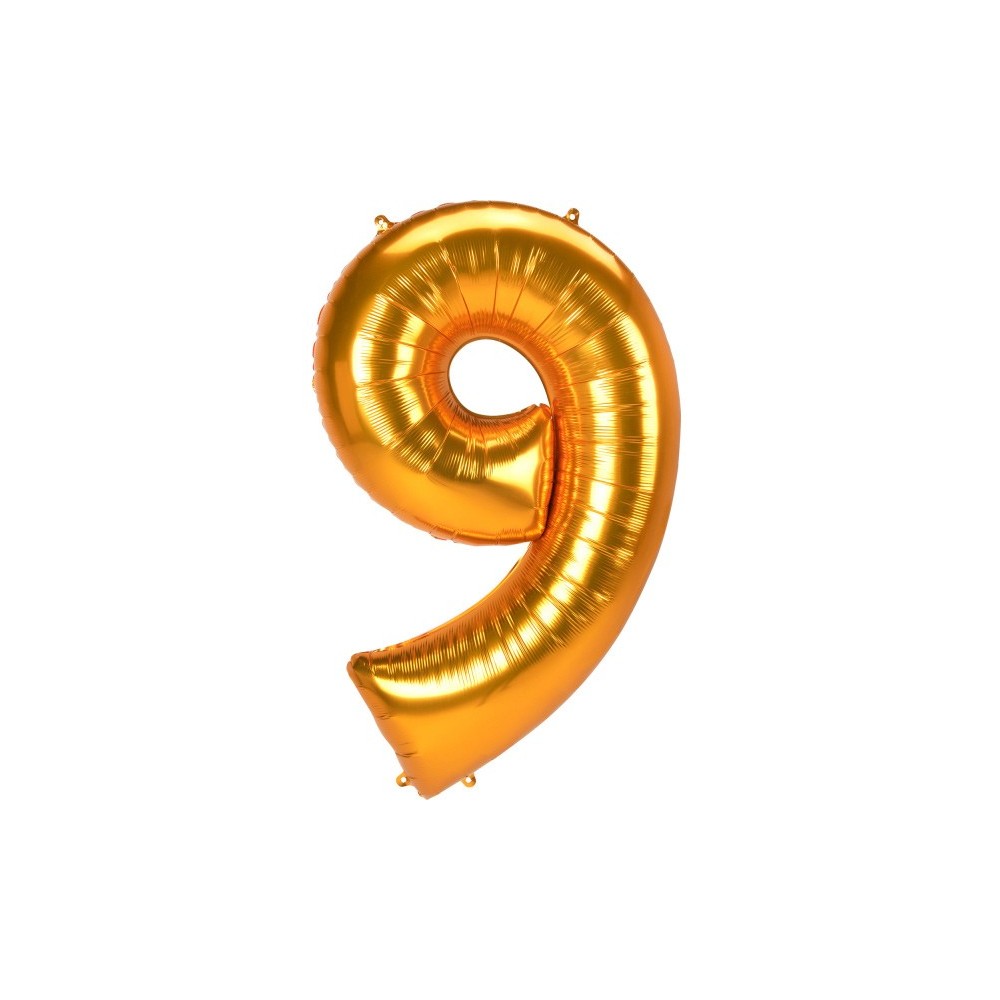 Number Gold, Gold number 9 foil balloon 137 cm
