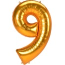 Number Gold, Gold number 9 foil balloon 137 cm