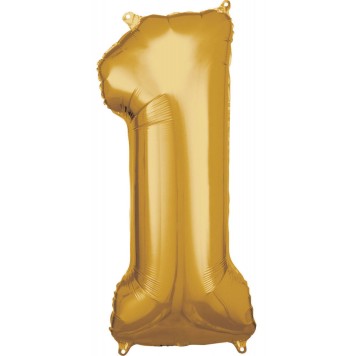 Number Gold, Giant Number 1 Foil Balloon 83*38 cm