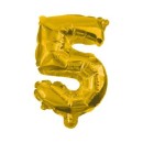 Number Gold, Giant Foil Balloon Number 5, 85 cm