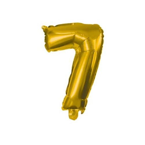 Number Gold, Giant Number 7 Foil Balloon 85 cm