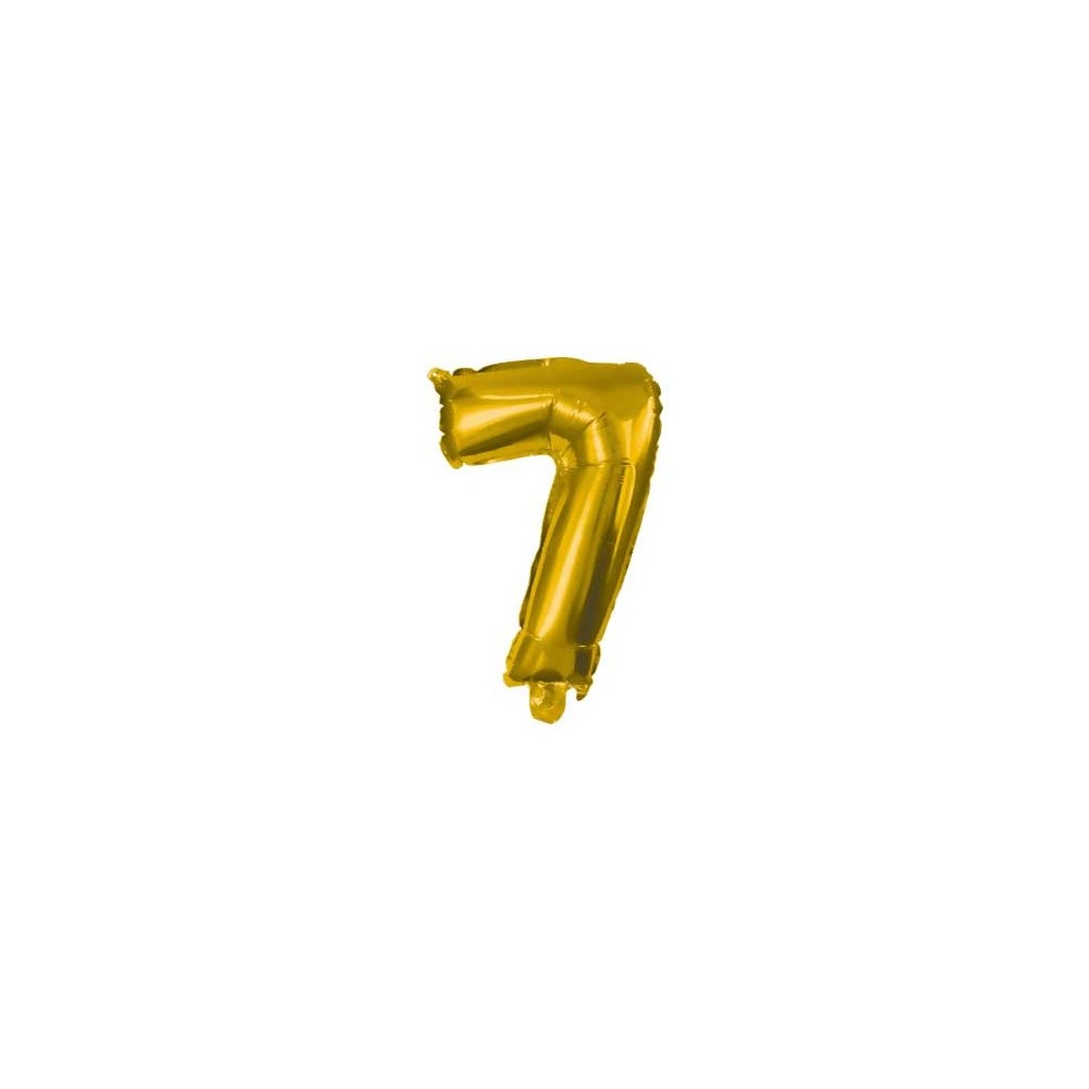 Number Gold, Giant Number 7 Foil Balloon 85 cm