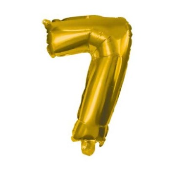 Number Gold, Giant Number 7 Foil Balloon 85 cm
