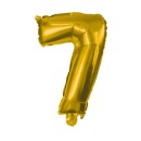 Number Gold, Giant Number 7 Foil Balloon 85 cm