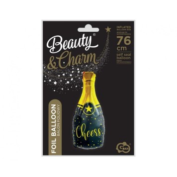 Celebrate B&C Champagne Cheers Champagne Bottle Foil Balloon 76 cm