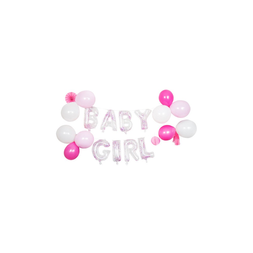 Baby Baby Girl Girl foil balloon, balloon set