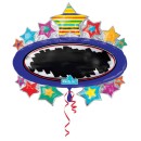 Colour Black Board Star foil balloon 78 cm
