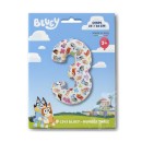 Bluey Friends Number 3 foil balloon 66 cm