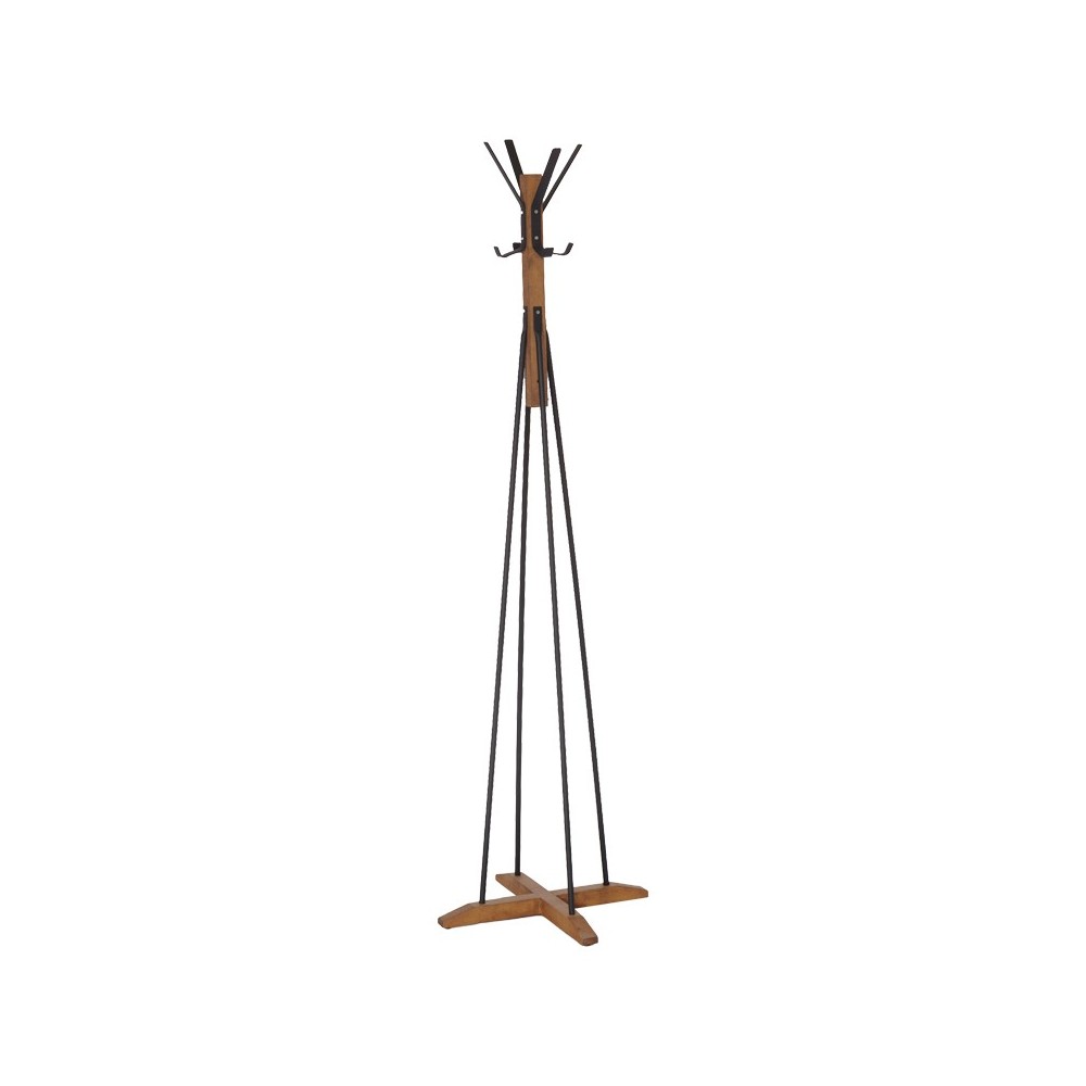 Coat Stand Myra pakoworld in walnut-black color D40x160cm Coat Stand Myra pakoworld in walnut-black color D40x160cm