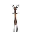 Coat Stand Myra pakoworld in walnut-black color D40x160cm