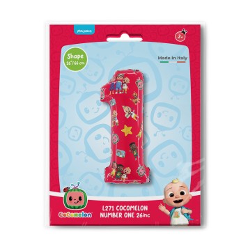 Cocomelon Red Number 1 foil balloon 66 cm