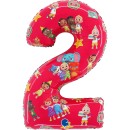 Cocomelon Red Number 2 foil balloon 66 cm