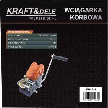 Wciągarka korbowa pasowa 2500Ibs KD1314