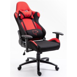 FOTEL GAMINGOWY MATERIAŁOWY F4G FG38 CZERWONY