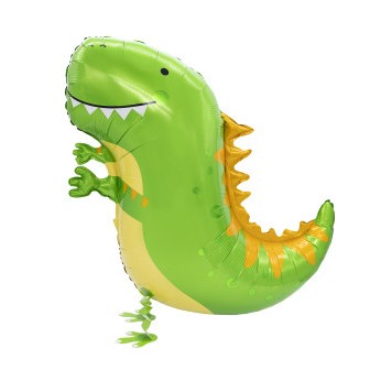 Dinosaur Green walk-along foil balloon 75 cm