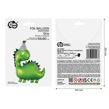 Dinosaur Party foil balloon 80 cm