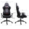 FOTEL GAMINGOWY MATERIAŁOWY F4G FG38 SZARY