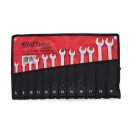 Klucze płasko oczkowe z grzechotką łamane 12el. 8-19mm KD10947