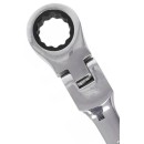 Klucze płasko oczkowe z grzechotką łamane 12el. 8-19mm KD10947