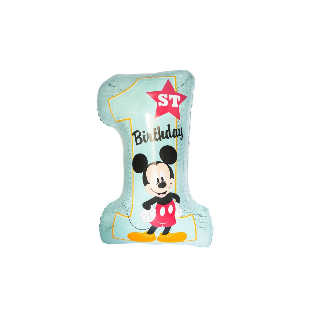 Disney Mickey  Blue First Birthday Foil Balloon 71 cm