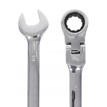 Klucze płasko oczkowe z grzechotką łamane 12el. 8-19mm KD10947