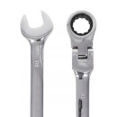 Klucze płasko oczkowe z grzechotką łamane 12el. 8-19mm KD10947