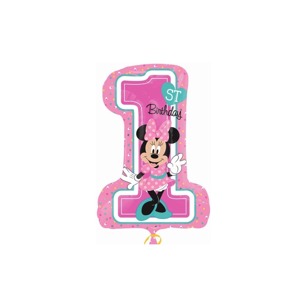 Disney Minnie  Pink First Birthday Foil Balloon 71 cm