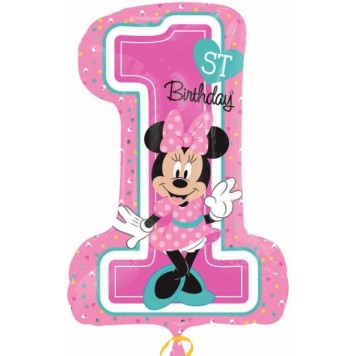 Disney Minnie  Pink First Birthday Foil Balloon 71 cm